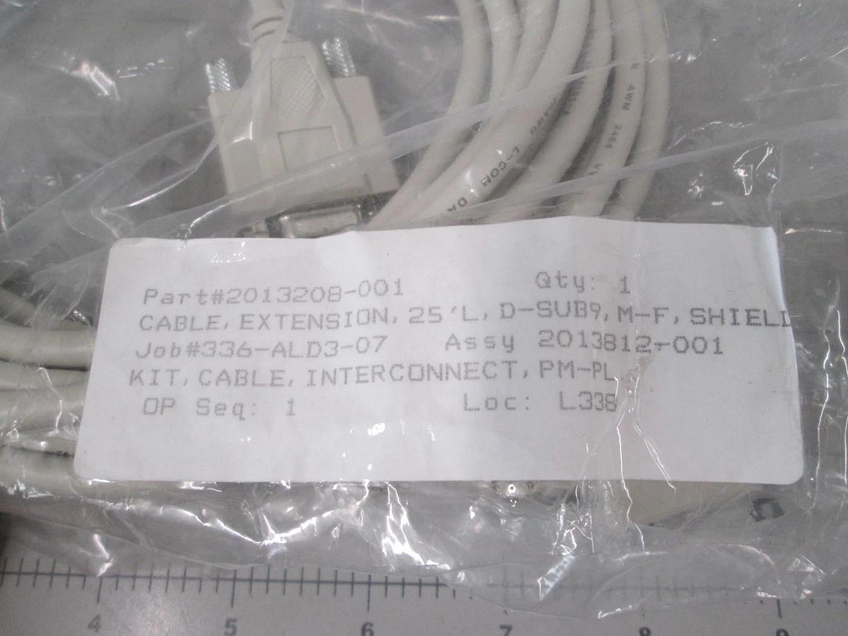MC Electronics, 2013812-001, Cable Extension, 25',D-Sub9, M-F, New, Lot of 2
