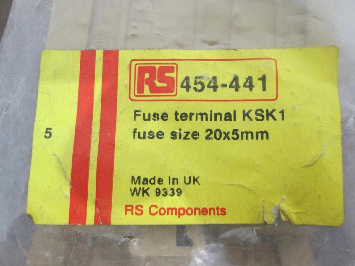 RS Components, 454-441, Fuse Terminal Block, KSK1, New, Lot of 5