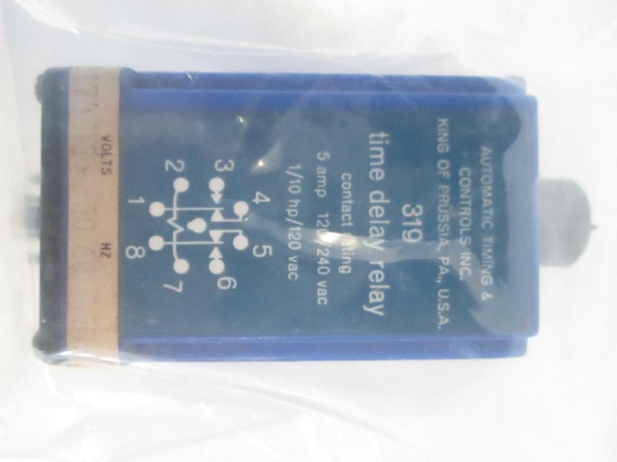 Used ATC 319 Time Delay Relay 5 Amp 120/240 VAC, Used