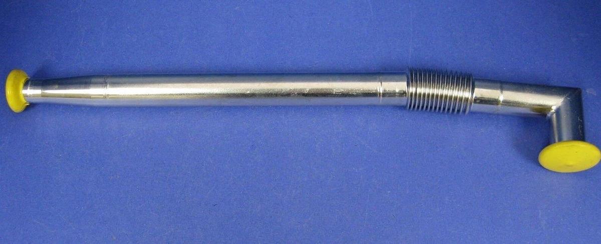 Vacuum Tube Weldment, NW20 Miltered Elbow x Conical NW16 w/ Bellows Neck, New