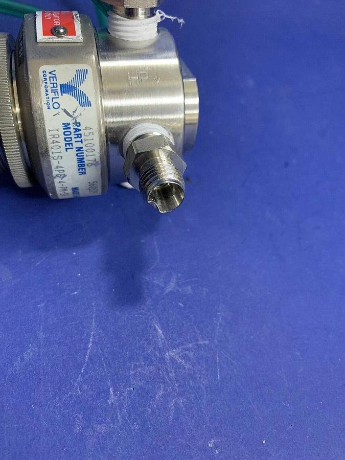 Used Veriflo IR401S-4P8-4-PM-SR Regulator, 1/4"M Swagelock, w/ Gauge, Used