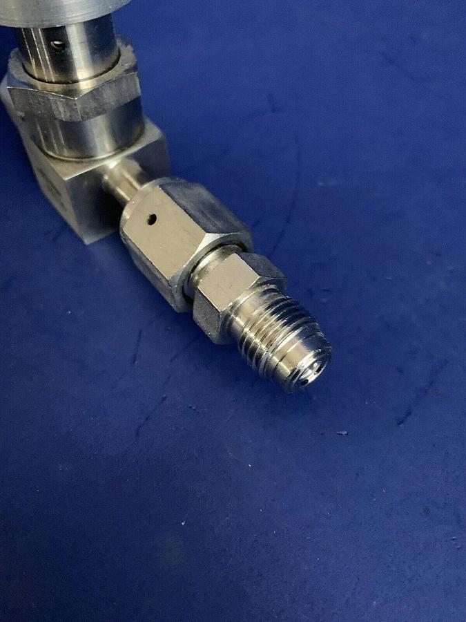 Used Nupro Pneumatic Valve SS-4BK-V51-1O, NO Actuator 1/4" FVCR x 1/4" MVCR, Used