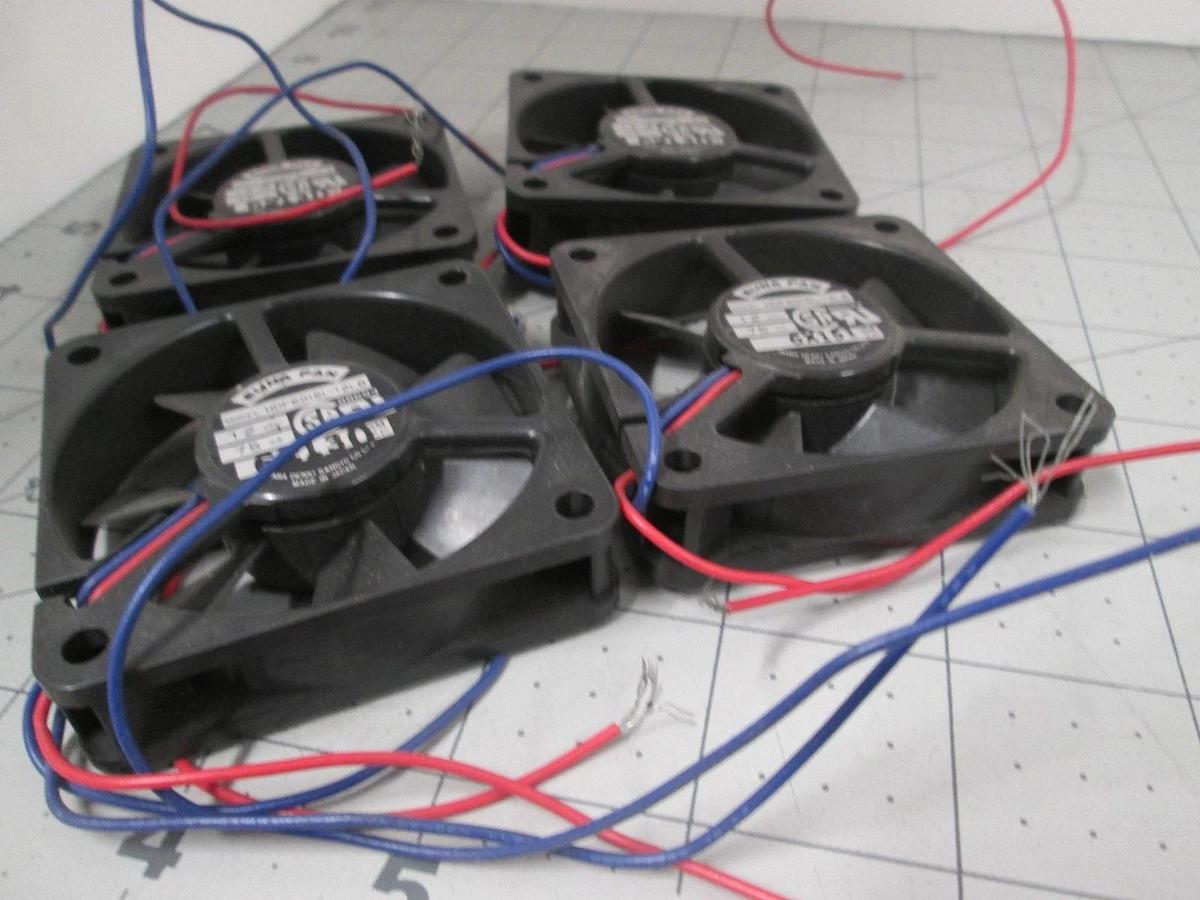 Used Elina Fan, HDF6015L-12LB, 12VDC, 75mA, Used, Lot of 4