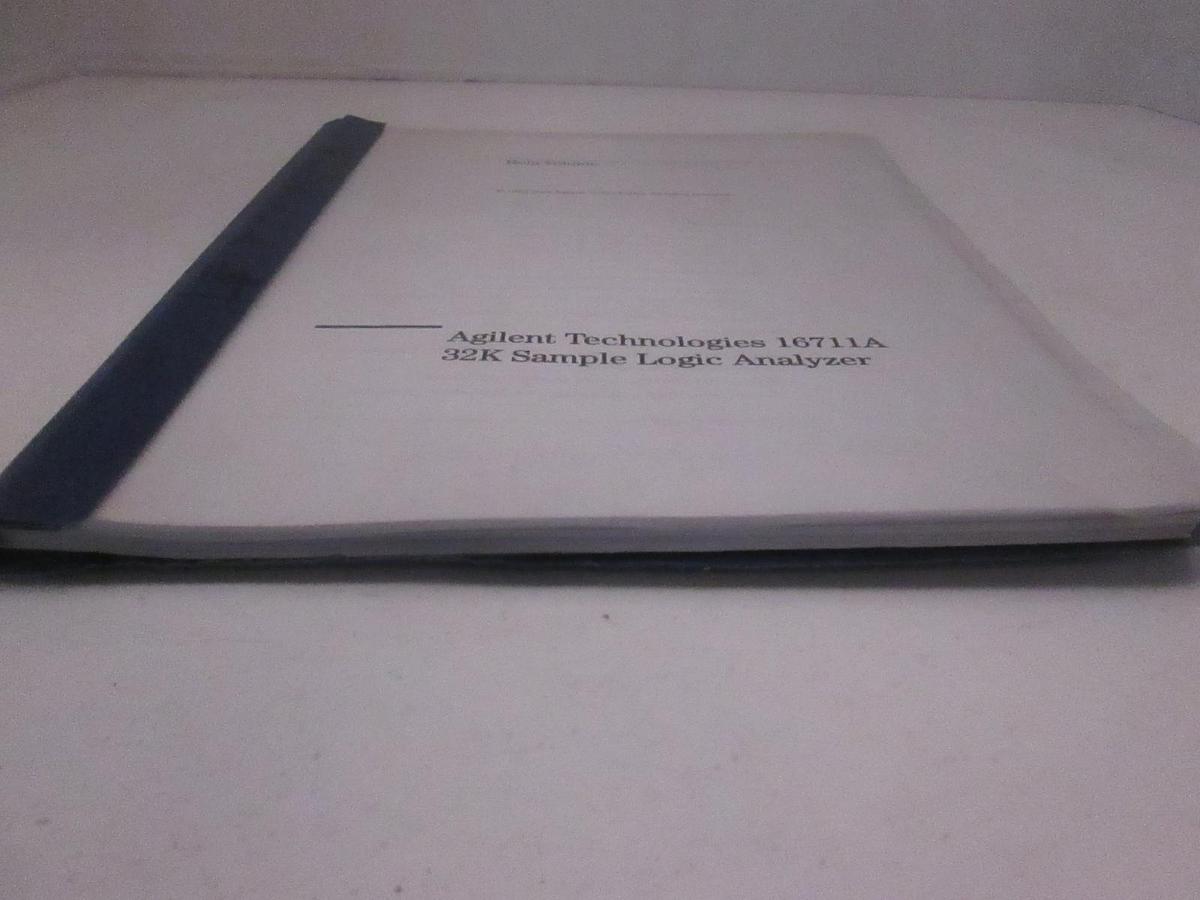 Used Agilent Technologies 16711A 32K Sample Logic Analyzer Help Volume, Used