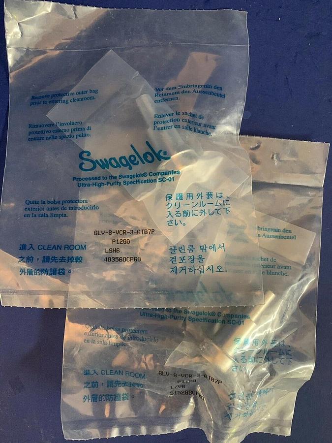 Swagelok 6LV-8-VCR-3-6TB7P, Long TBW Gland, 1/2" VCR , Lot of 2 New