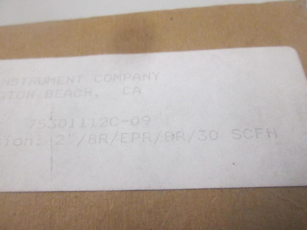 King Instrument, 753011120-09, 2"/BR/ EPR/BR/30 SCFH, New