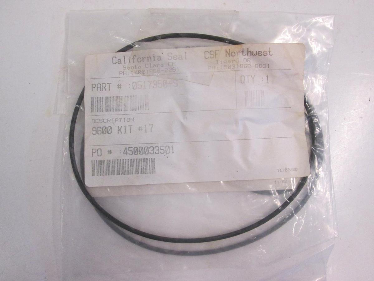 Used California Seal, 0517350, Silicone Black 9600 Kit #17, O-Ring Lot of 2