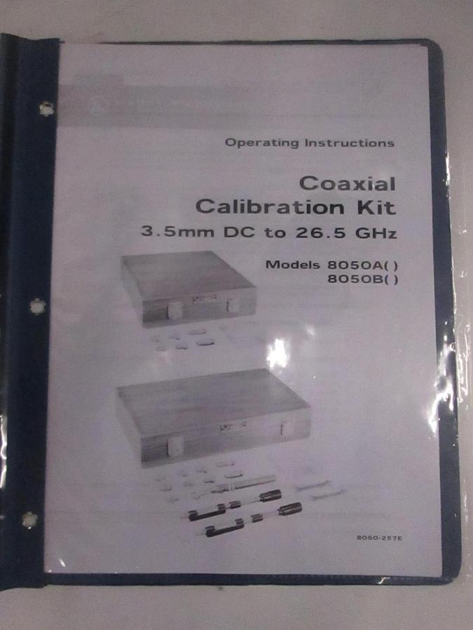 Used Coaxial Calibration Kit for Models 8050A, 8050B Operating Instructions, Used