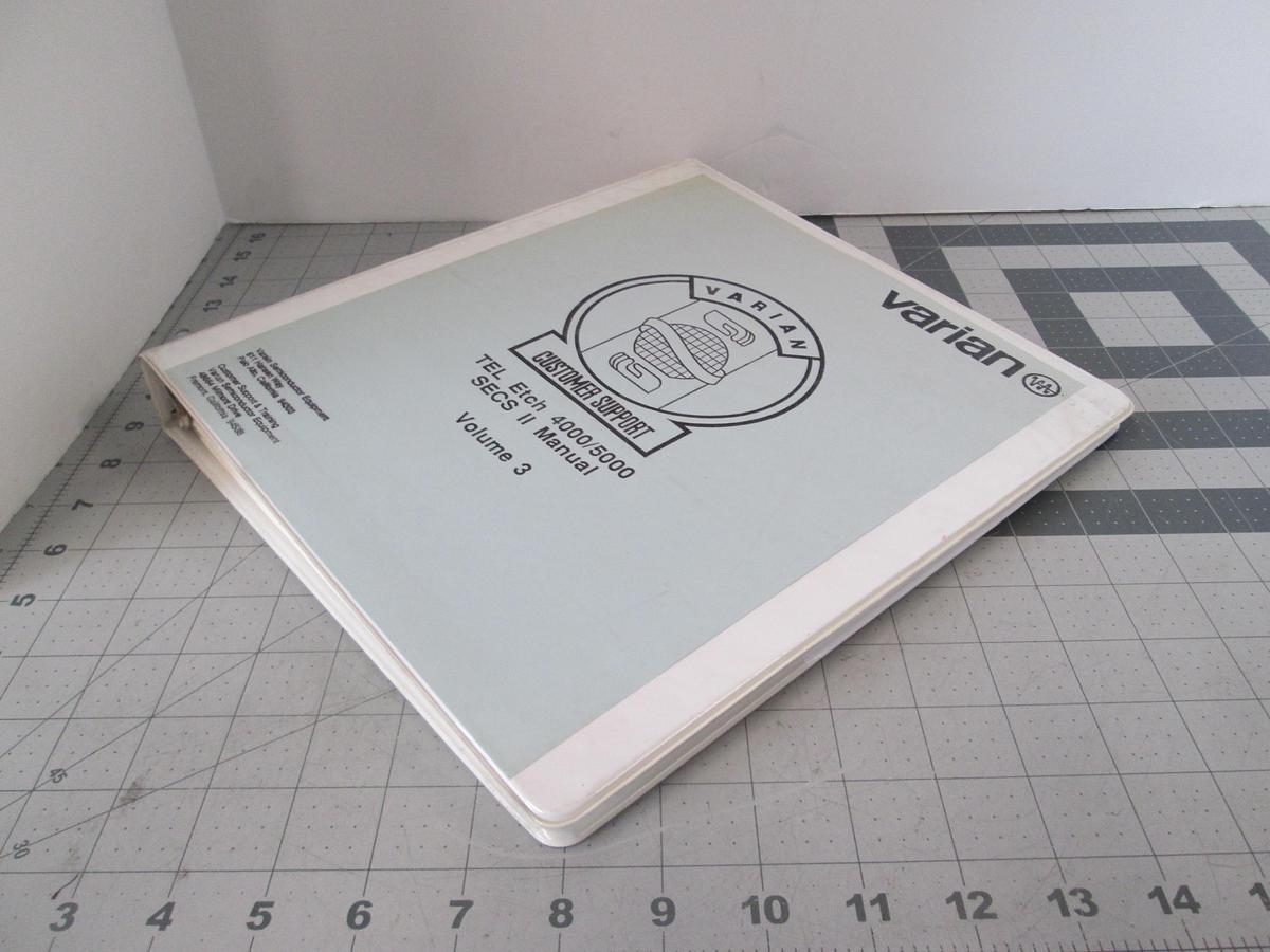 Used Varian, TEL Etch 4000/5000 SECS II Manual Volume 3, Used