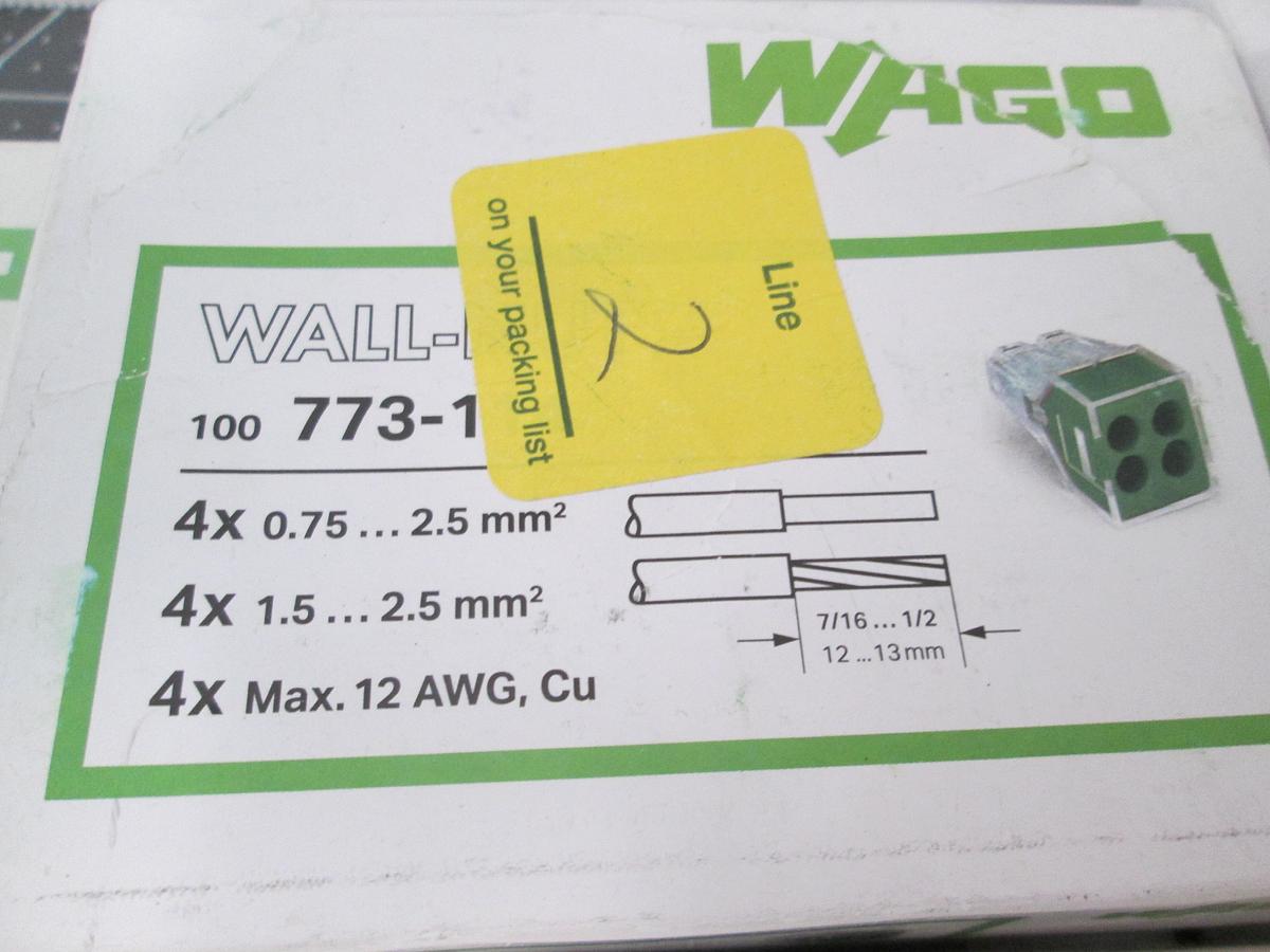 Used WAGO, Wire Connectors Lot of 6 Boxes 221-613, 773-173, 222-415,221-413-773-114