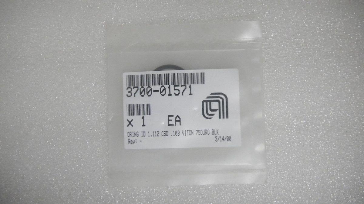 Used AMAT, Black O-Ring, 3700-01571, 1.112 CSD .103 Viton 75 Duro Blk, NIP