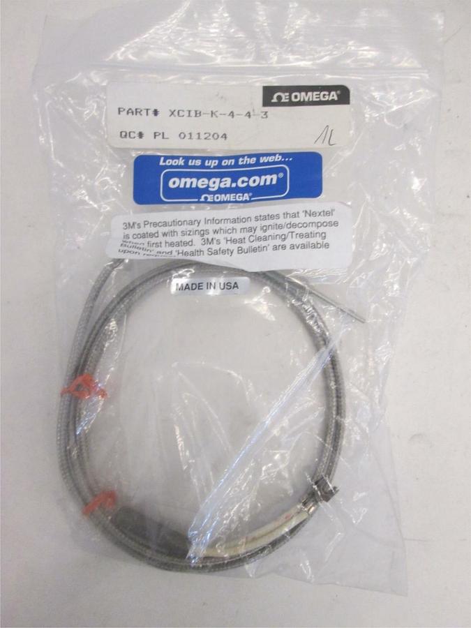Omega, XCIB-K-4-4-3, Fiber Insulated Thermocouple, New