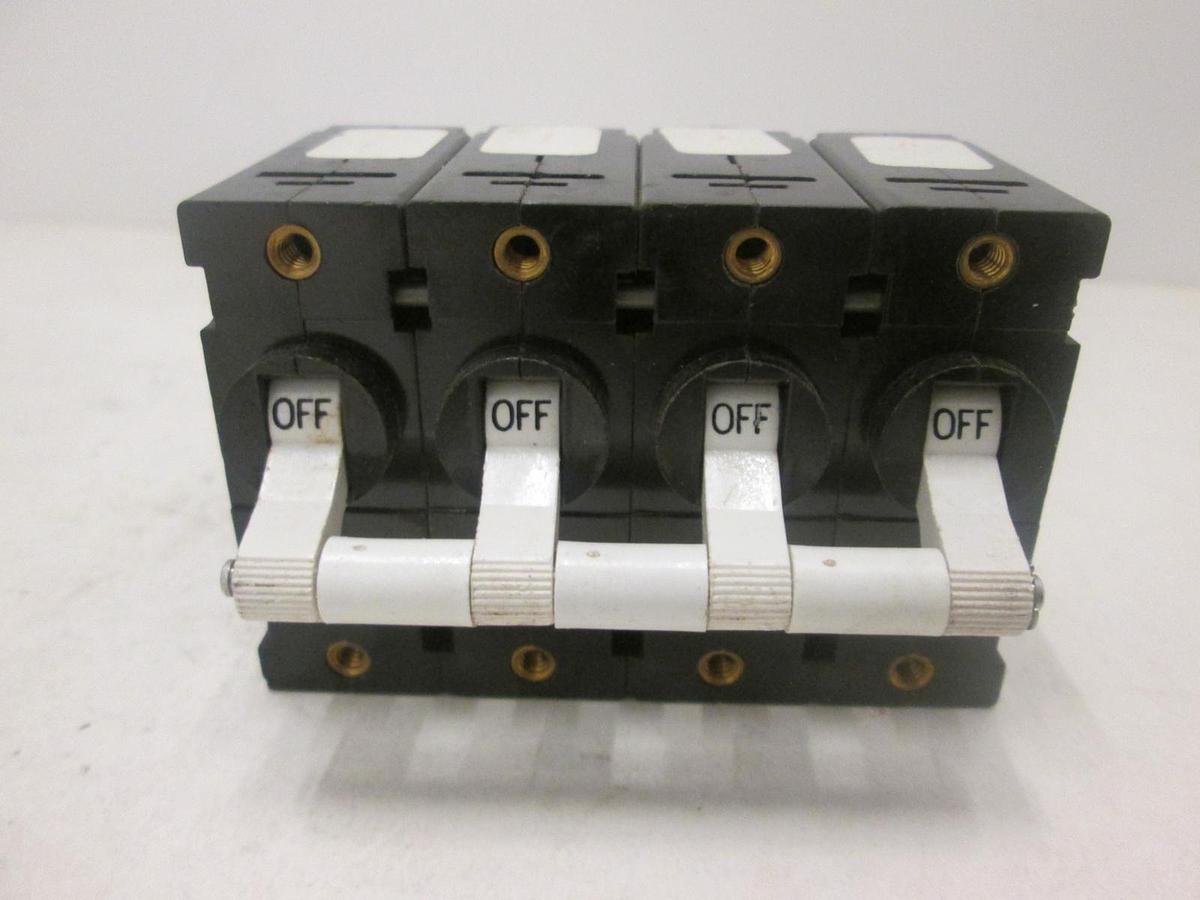 Used EATON HEINEMANN, JA4S-T3-A-0020-02E, CIRCUIT BREAKER, 4POLE, 20A, New