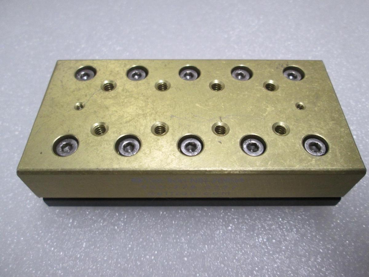 Used Del-Tron, NBT-2080A, Linear Bearing Guide Block w/ Guide Rail, Used