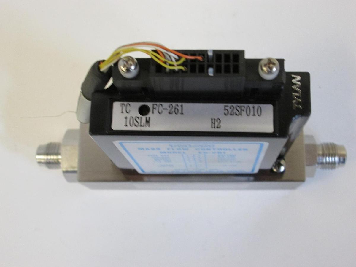 Used Tylan FC-261 MFC, Range: 10SLM, Gas: H2, 1/4" Male VCR In/Out