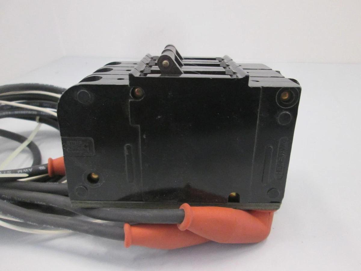 Used Heinemann, CD3-A3A3A6-AB, Circuit Breaker w/ Cable, 3 Pole, 50-50-100A, Used