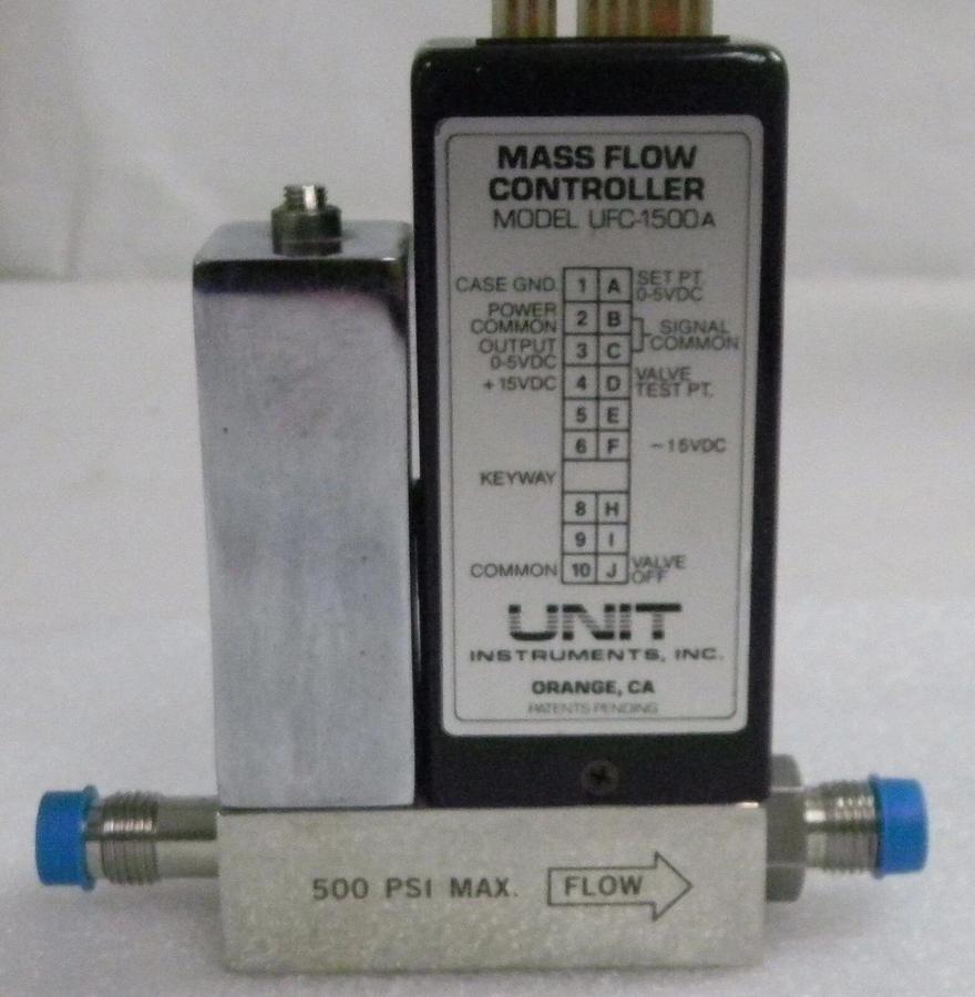 Used Unit UFC-1500A, Mass Flow Controller, Gas- AR, Range- 3 SLM, 1/4" M I/O