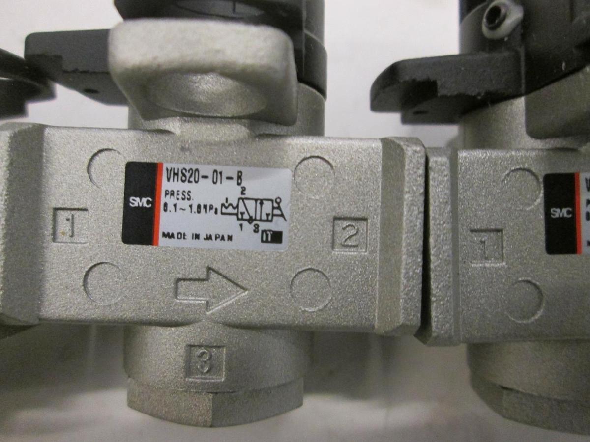 Used SMC, VHS20-01-B, Lock Out Valve, 3-Port, Used, Lot of 5