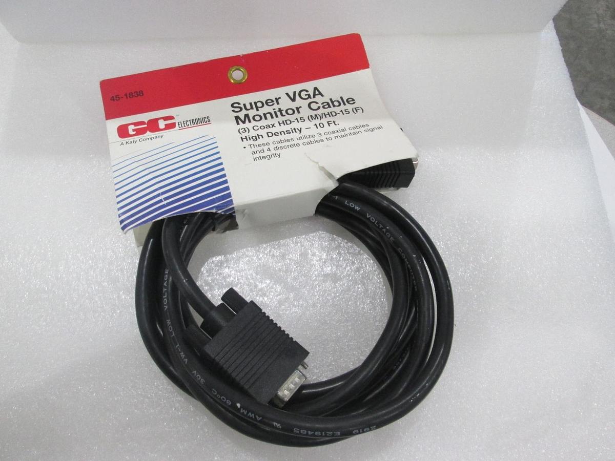 Used GC Electronics, 45-16368, Super VGA Monitor Cable, New