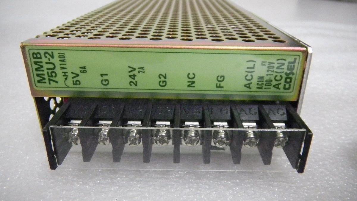 Used Cosel MMB Power Supply, MMB75U-2, acin100-120v 47-440hz 1.7A