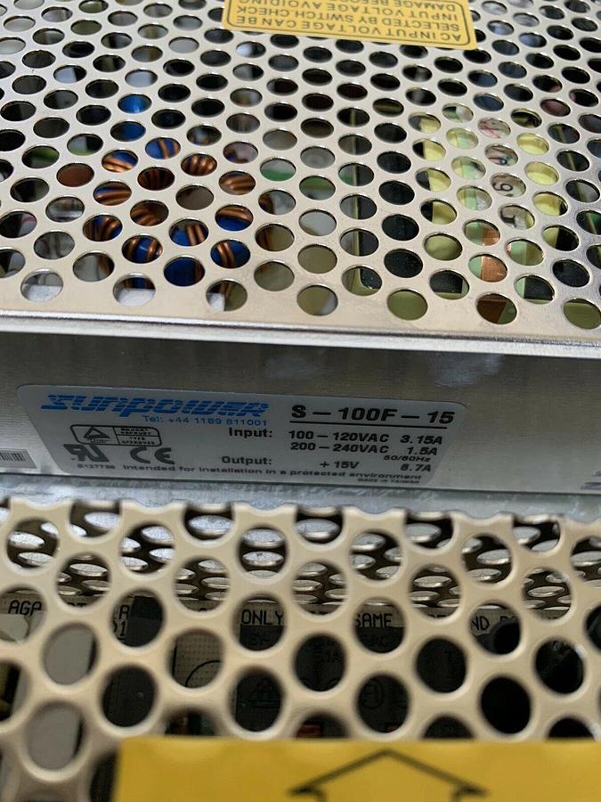Used Kunze Industrie Elektronik Power Box Assy w/ (6) AC/DC Power Supplies, Used