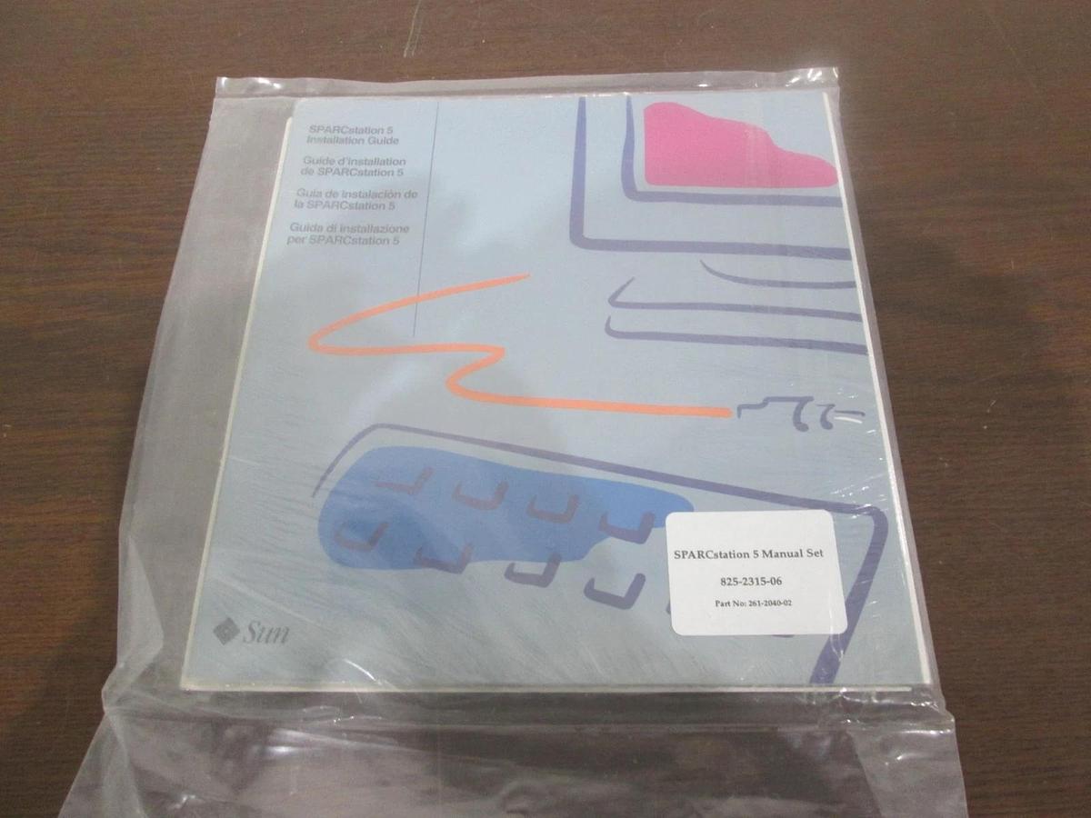 Used Sun, SPARCstation 5 Manual Set, 825-2316-06, 261-2040-02, New