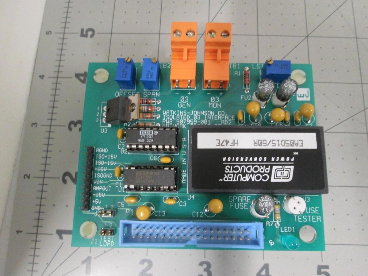 Watkins Johnson, 907960-001R, Isolated Interface PCB Assy, New