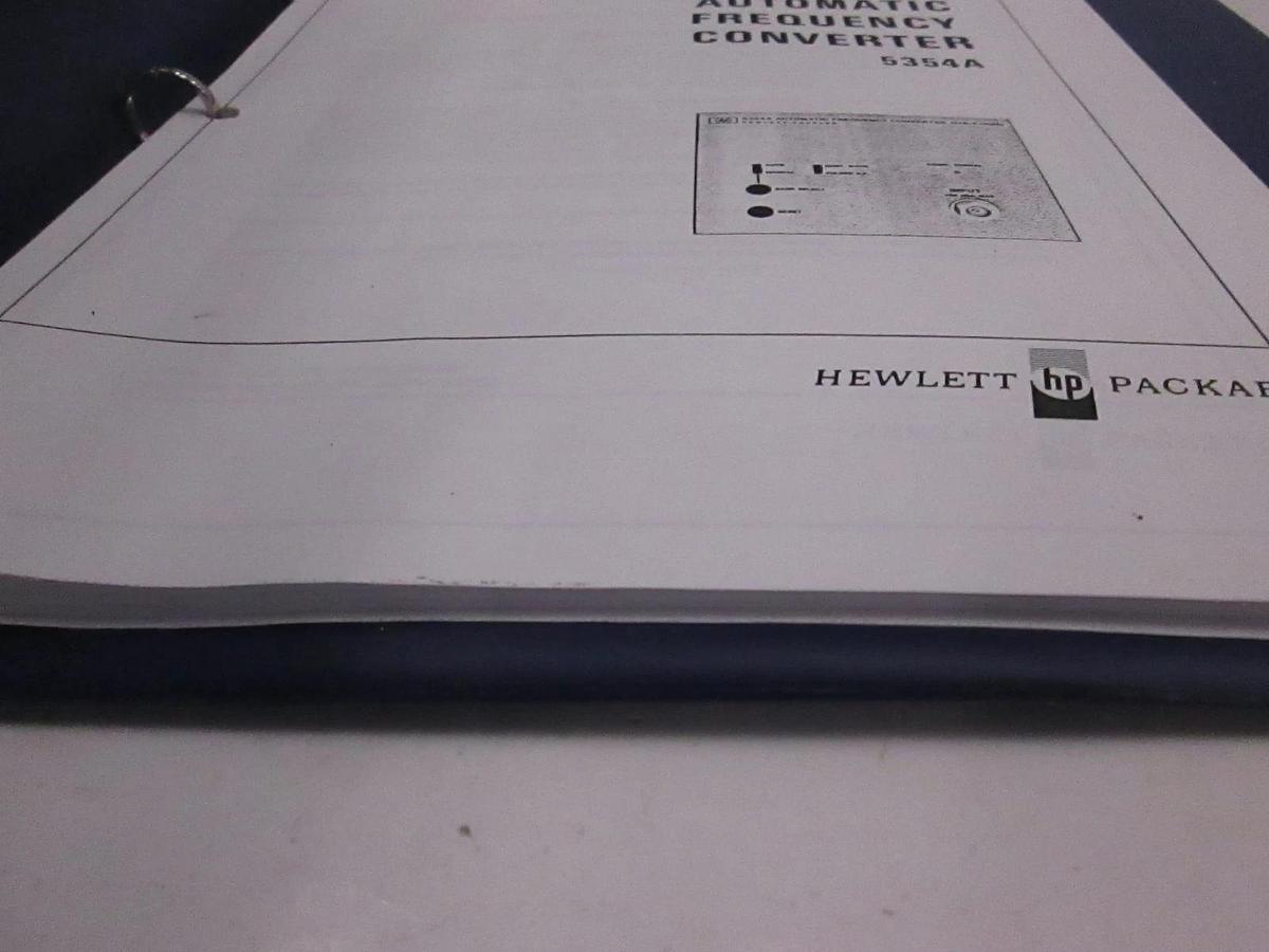 Used HP Model 5354A Automatic Frequency Converter Operating Manual, Used
