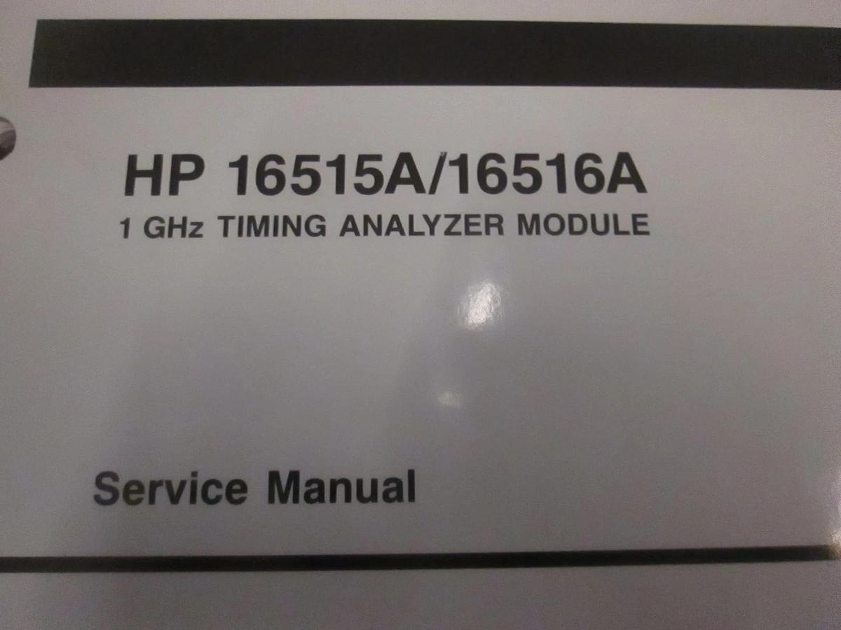 Used HP 16515A/ 16516A 1GHz Timing Analyzer Module Service Manual, Used