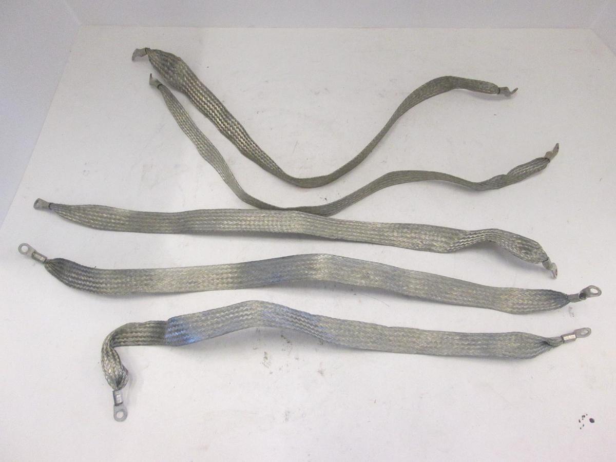 Used Terminated Ground Braid, 1/4" Lug, Used, Lot of 5