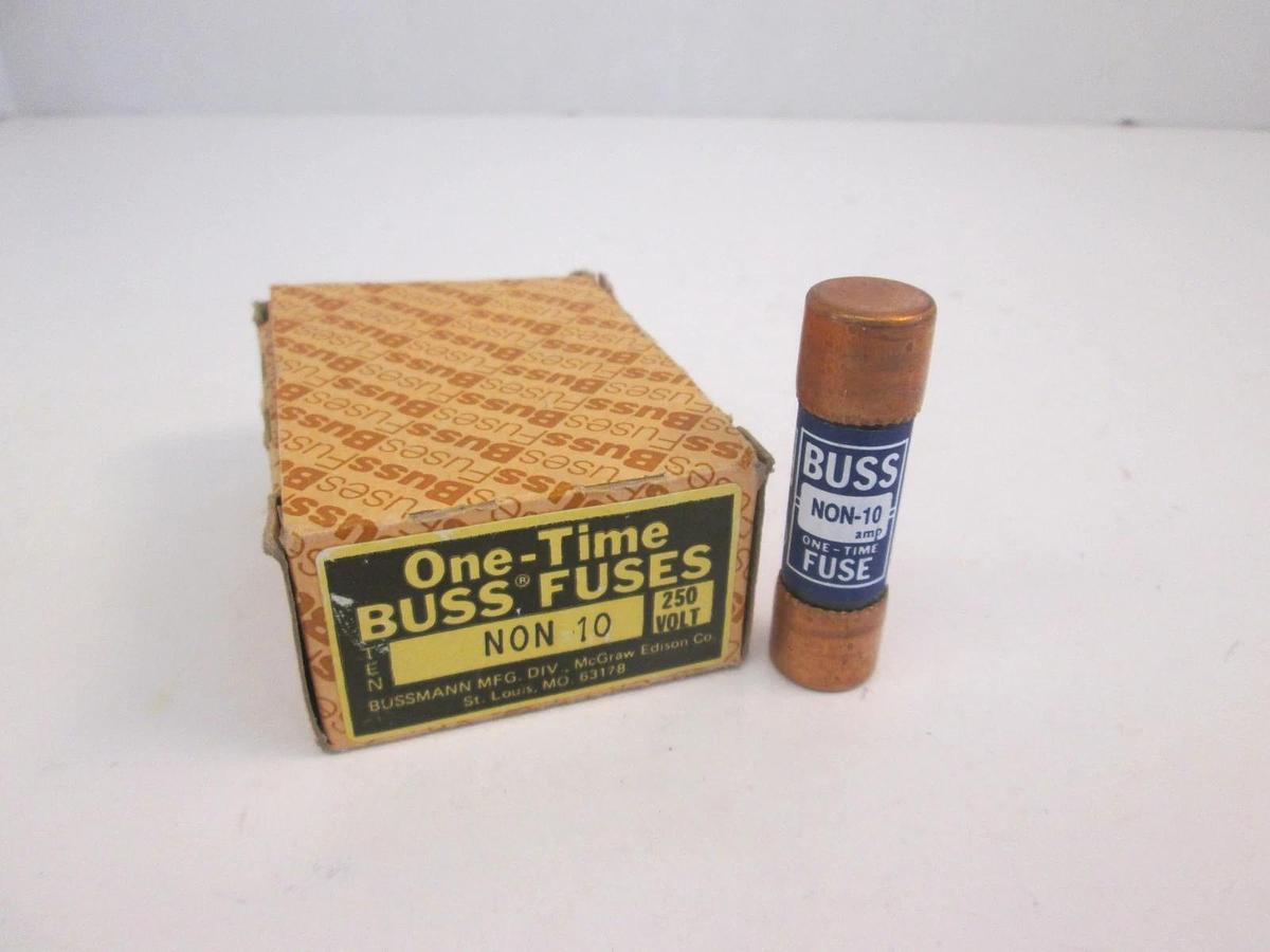 Bussmann Non 10 Amp One Time Fuse, Lot of 10