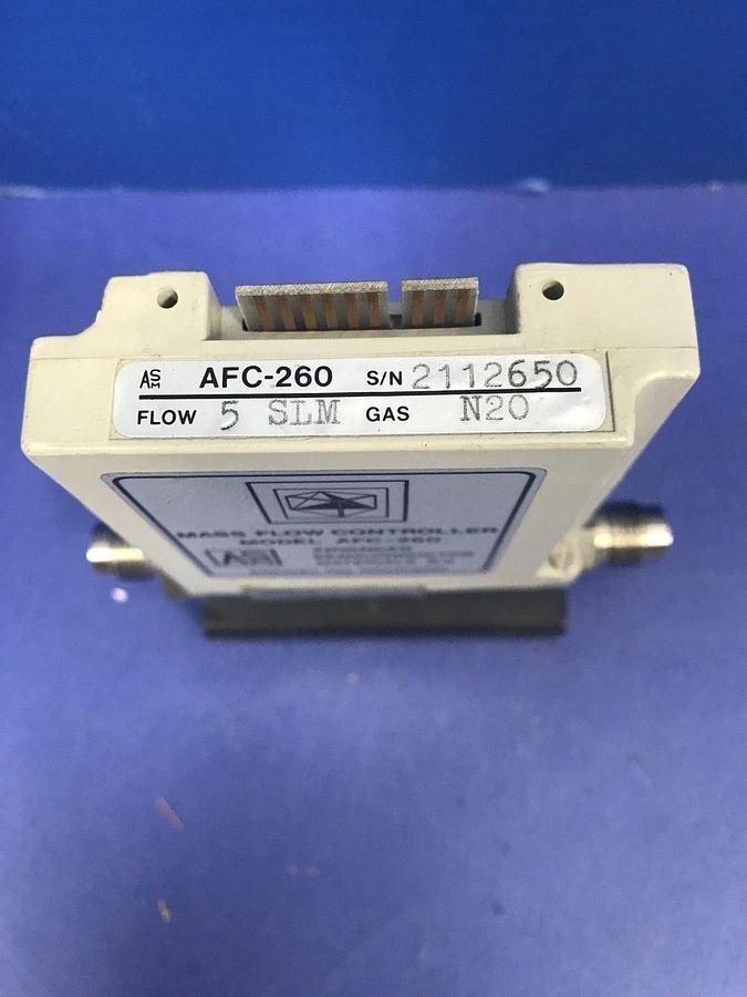 Used ASM AFC-260 MFC, Range: 5 SLM, Gas: N2 O, 1/4" Male VCR In/Out