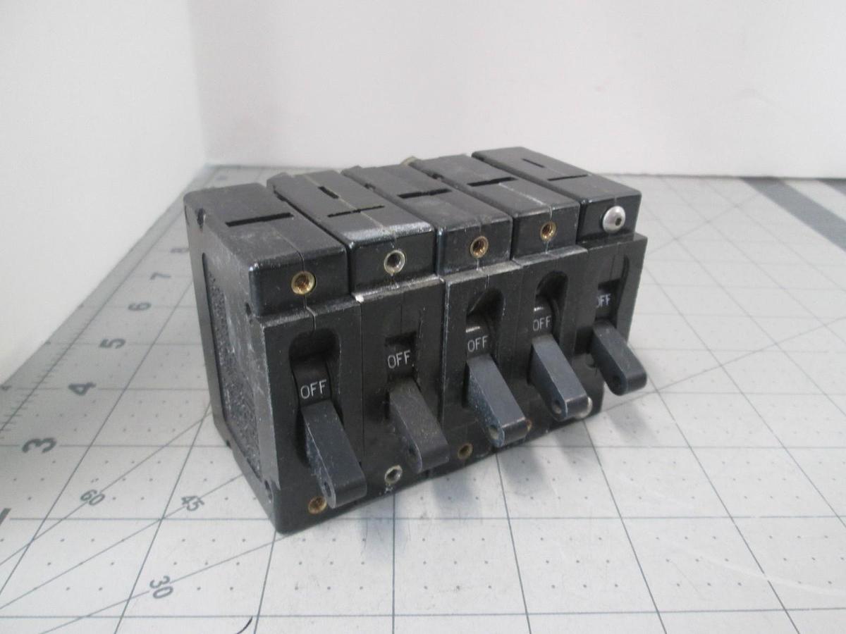 Used Airpax, Circuit Breaker, Single Pole, APL1-1-62-153, Used, Lot of 5