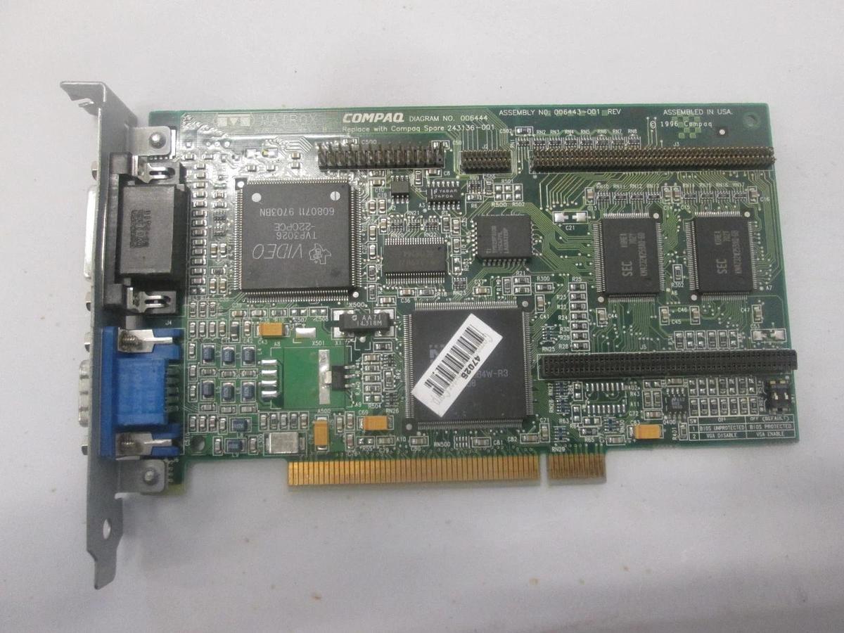 Used Compaq Matrox, 006443-001, PCI Video Card, Used