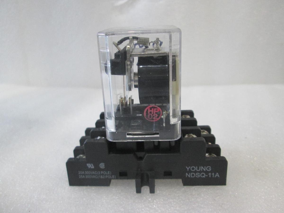 Used Potter & Brumfield, KUP-5D15-24 Relay w/ NDSQ-11A Socket, Used