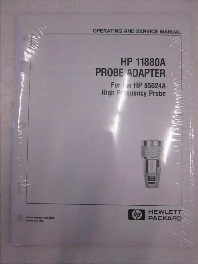 Used HP Model 11880A Probe Adapter Operating and Service Manual, Used