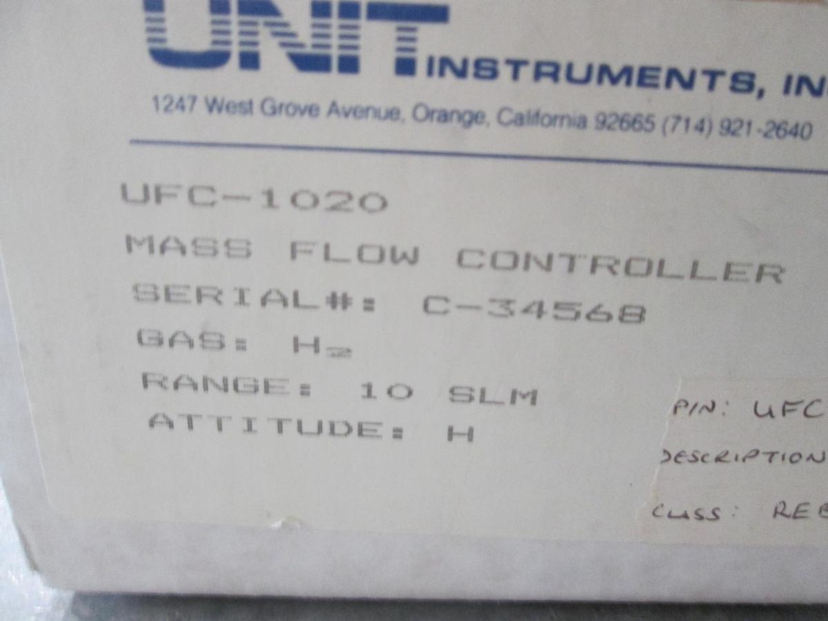 Used Unit, UFC-1020, Mass Flow Controller, H2, 10 SLM, New
