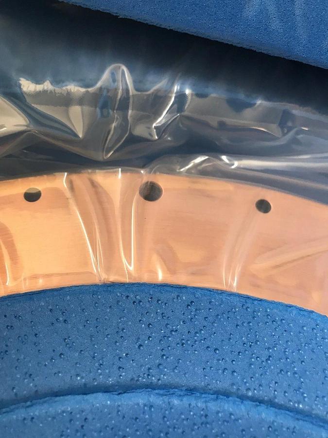 Used Praxair NI7V, 3N5, END200TOPHAT SolderbondAssy, 13"x.25", AMAT 0190-21122, New