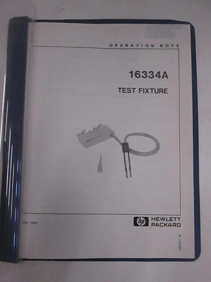 Used HP 16334A Test Fixture, Operation Note, Used