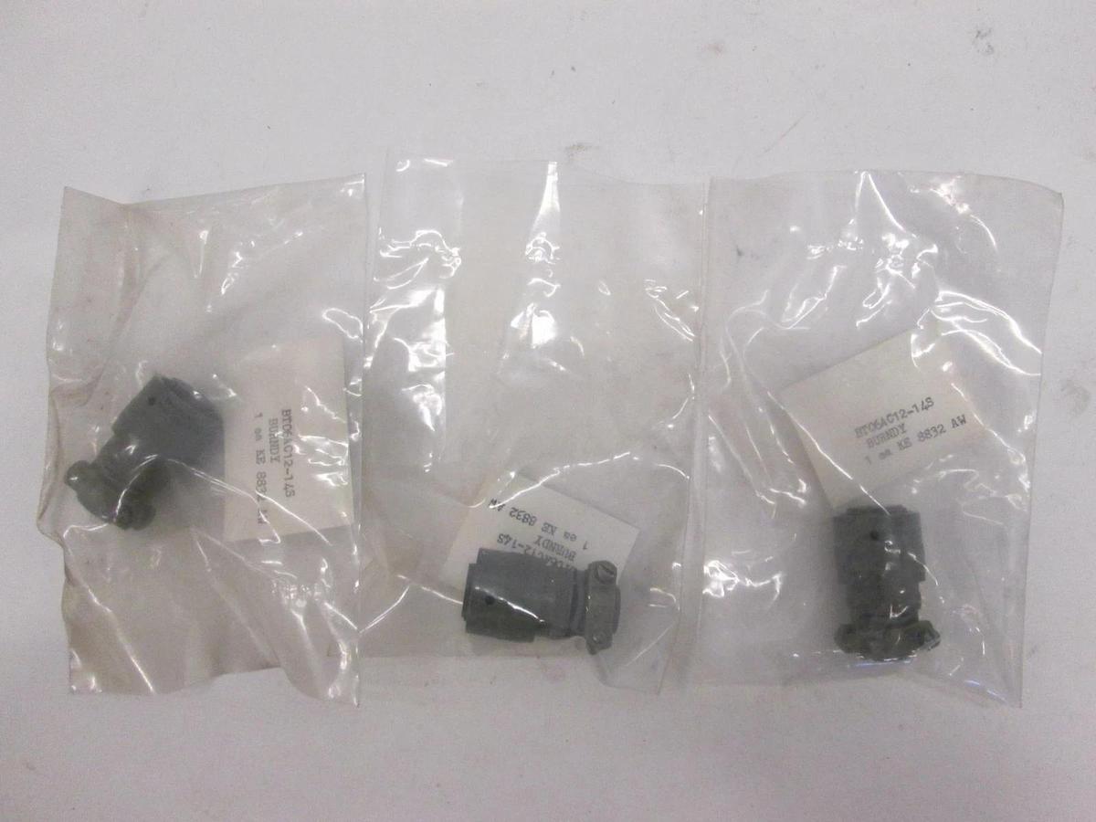 Amphenol, BT06AC12-14S, Burndy Connector, New, Lot of 3