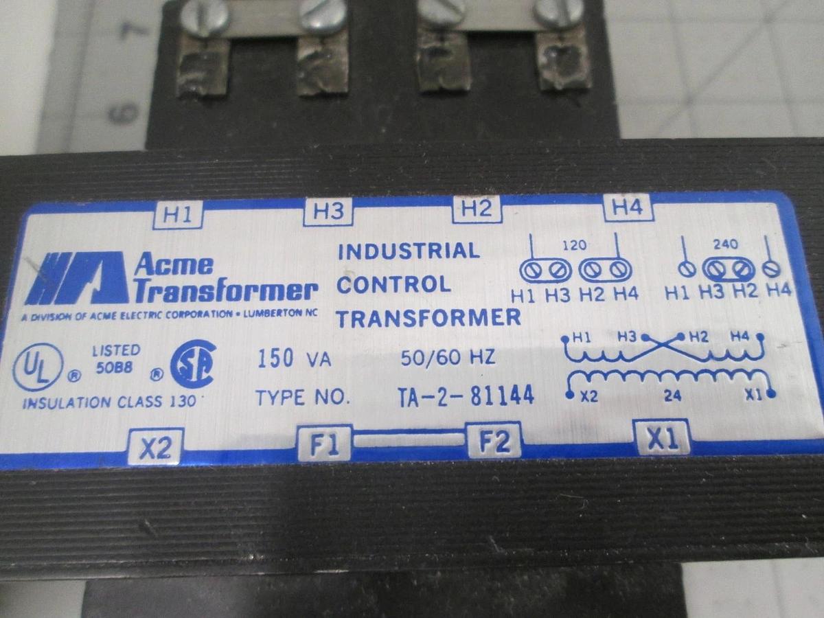 Acme Transformer, Industrial Control Transformer, TA-2-81144, 150VA, 50/60Hz New