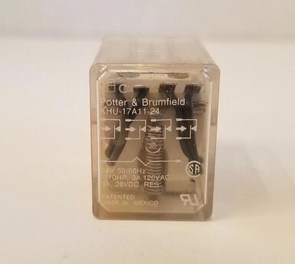 Used POTTER & BRUMFIELD KHU17A11 Relay, 3A, 28 VDC, Lot of 3