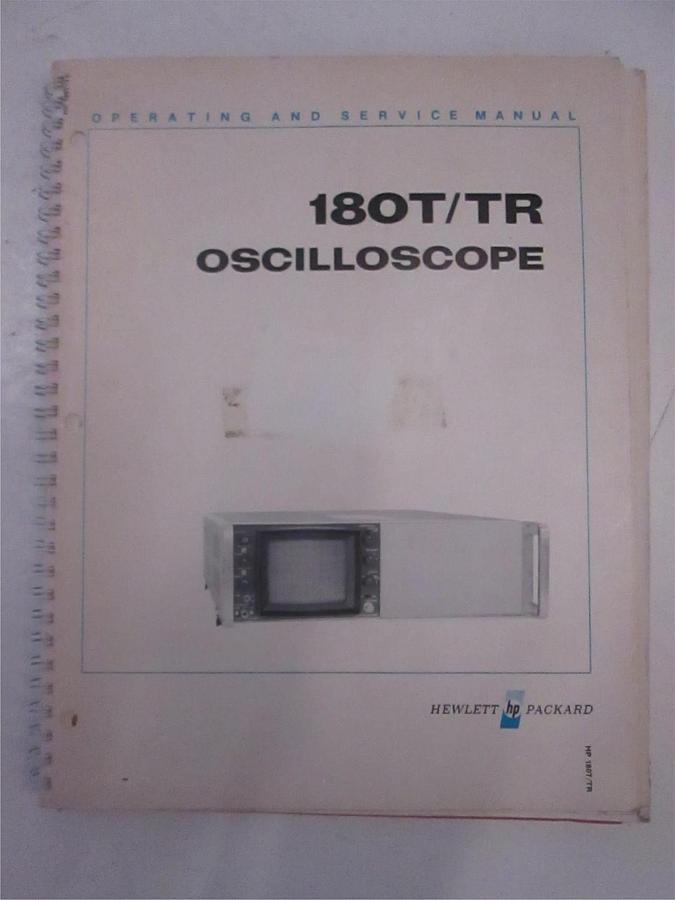 Used HP 180T/TR Oscilloscope Operating and Service Manual, Used