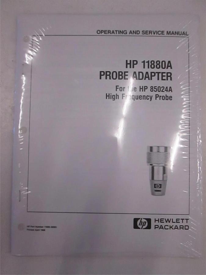 Used HP Model 11880A Probe Adapter Operating and Service Manual, Used