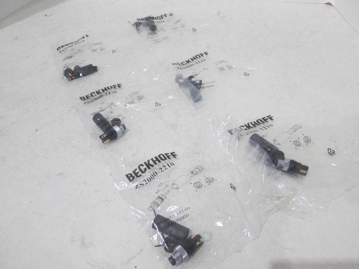 Used Beckhoff, Male Plug, ZS2000-2210, New, Lot of 6