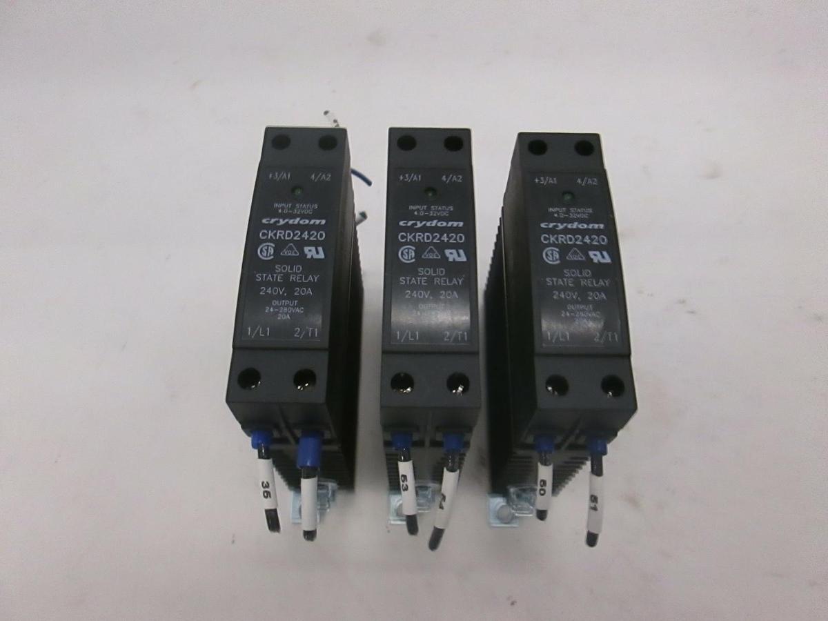 Used Crydom, Solid State Relay, CKRD2420, Used, Lot of 3
