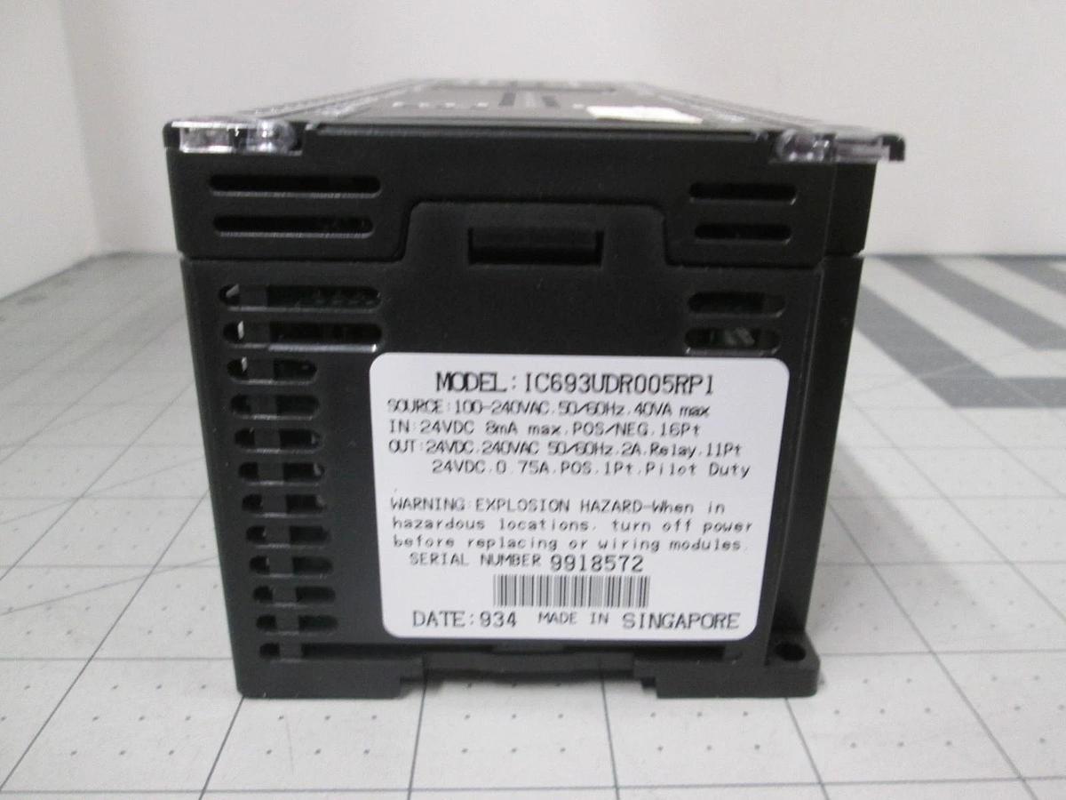 Used GE Fanuc, IC693UDR05RP1, Series 90 Micro PLC Programmable Controller, Used