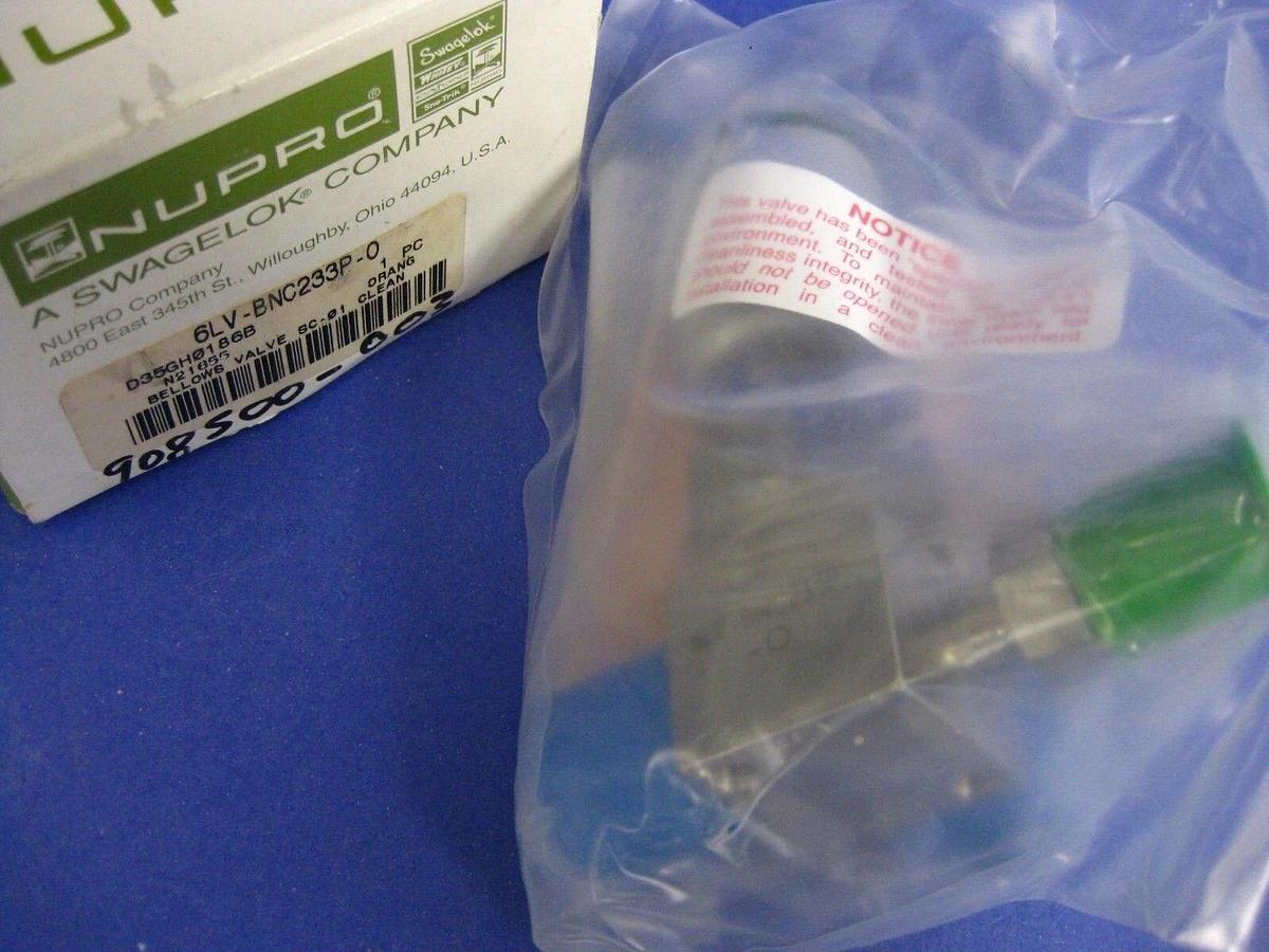 NUPRO 6LV-BNC233P-O 3 Way Bellows Diaphragm Valve, UHP, NEW