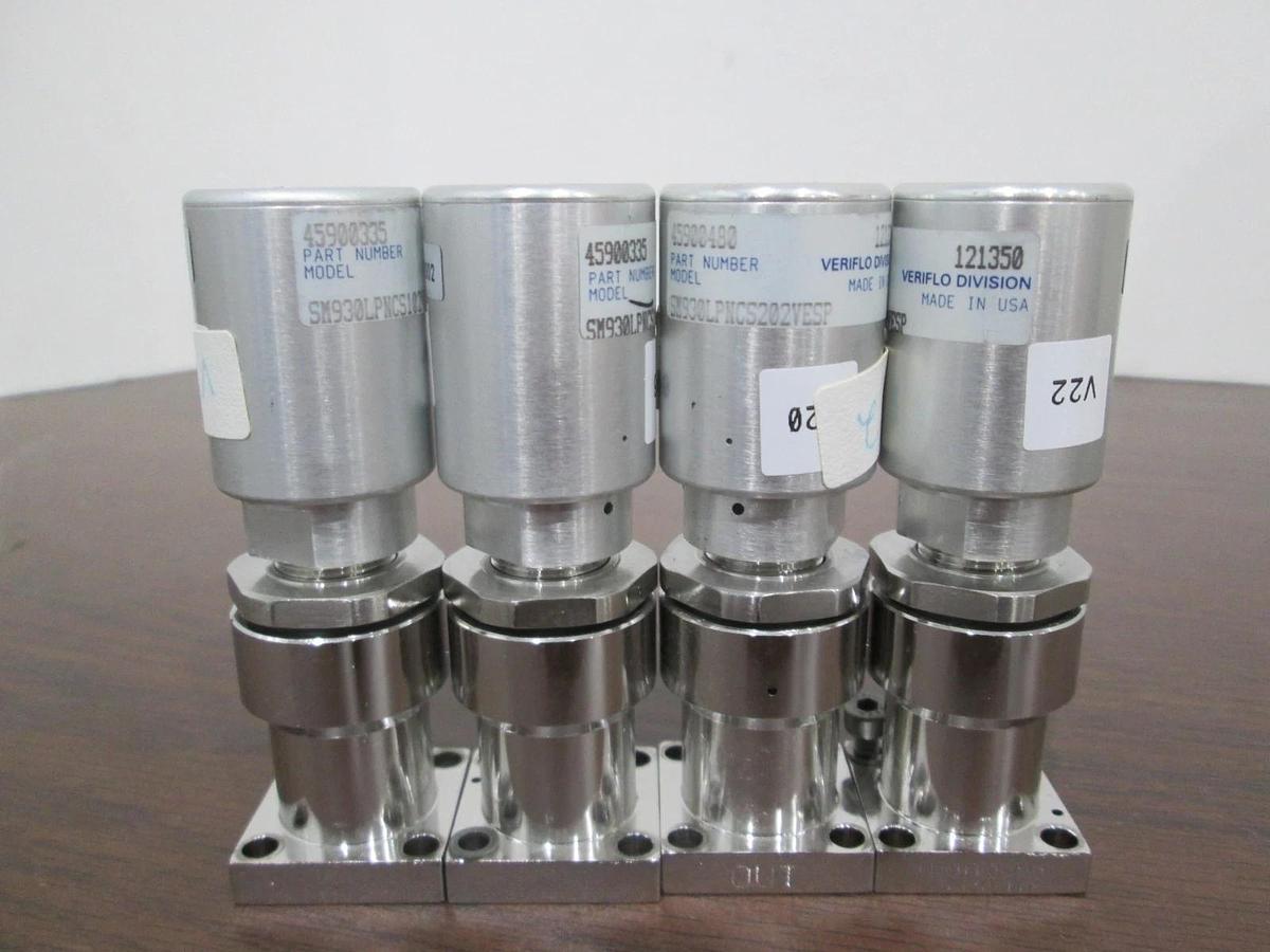 Used Veriflo, SM930LPNCS102VESP, High Purity Valve, Used, Lot of 4