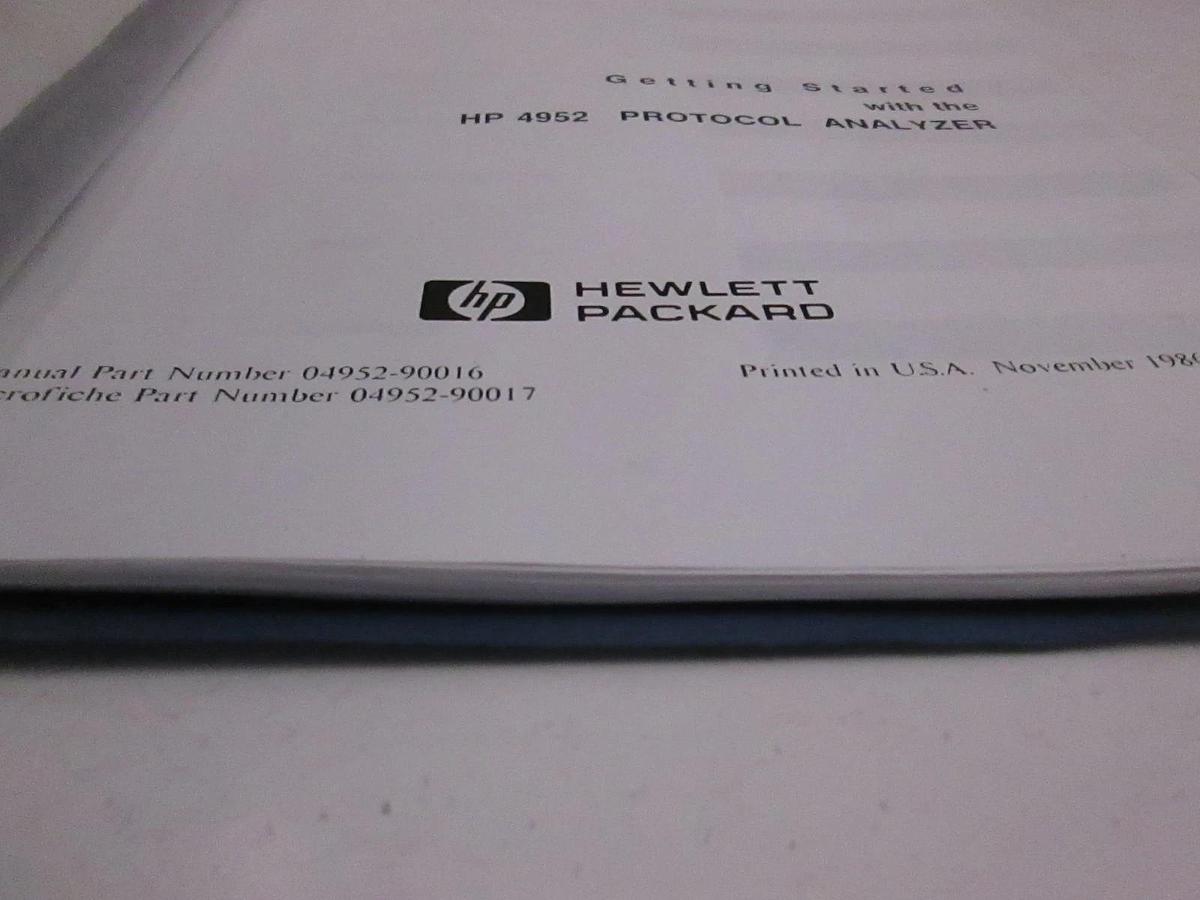 Used HP 4952 Protocol Analyzer, Getting Started With, Used